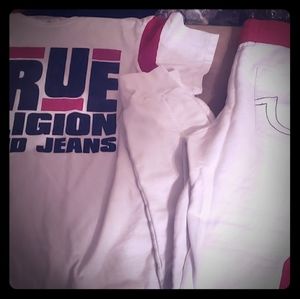 True Religion Set! Medium shirt & small sweats🔴⚫⚪